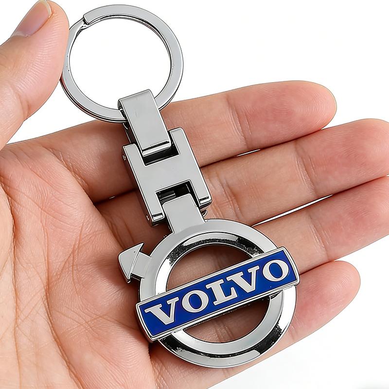 Volvo Auto Schlüsselanhänger 3D Metall Logo Schlüsselring Robuster Schlüsselhalter für Volvo Xc60 Xc90 V40 V60 S60 V50 V90 S80 C40 XC40 V70 XC70 T6