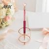 Sparkling Crystal Office Pen 5PCS Metal Diamond Ballpoint Pens, with Rhinestone Decor, Flowing Glitter Writing Tool Smooth Press Mechanism Pen,