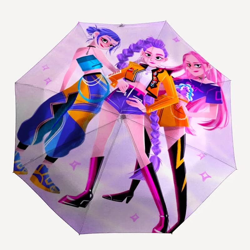 1pc KPop Demon Hunters16 Umbrella, Sun Protection, And UV Shielding. It Has Eight Sturdy Ribs for Outdoor Use And Perfect Gift