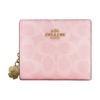 Snap Wallet 10 Gold Hardware Beschichtetes Canvas Portemonnaie Damen Portemonnaie Pink CEC34-IMPO