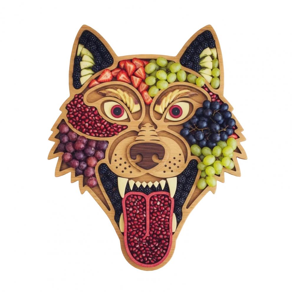 Halloween-Themed Wooden Charcuterie Board Spooky Meat Cheese Party Platter for Gourmet Food Serving