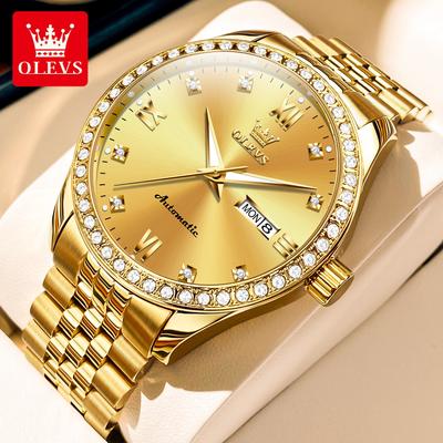 Neue Top-Herrenuhr mit eingelegtem Zifferblatt, vollautomatische mechanische Herrenuhr
