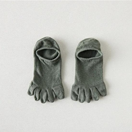 New Man Slipper Toe Socks Mesh Hollow No Show Ankle Short Socks Sports Sweat-Absorbing Cotton Breathable Five Finger Boat Sock