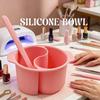 Silicone Double Compartment Nail Soak Bowl Heat Resistant 1Pcs Drop Resistant for Home Manicure Nail Salon Daily Use