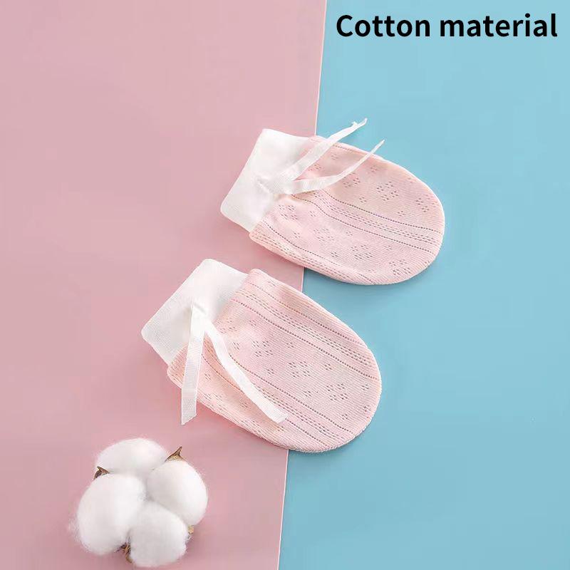 1 Çift Nefes Alabilir İnce Bebek Eldiveni Yenidoğan 0-12 Ay Bebek Yakalanma Önleyici Eldiven Yüz Koruma El Eldiveni Bebek Aksesuarları