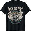 EYHOOKE Rock and Roll Guitar Vintage Rock Music T-Shirt