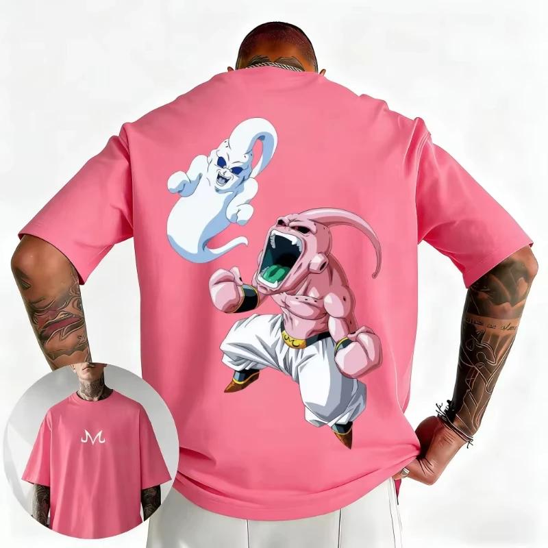 2026 Summer Dragon Ball Majin Buu Ghost T Shirt Men women Outfits Anime Graphic Tee Fashion Vintage Casual Casual Streetwear Top