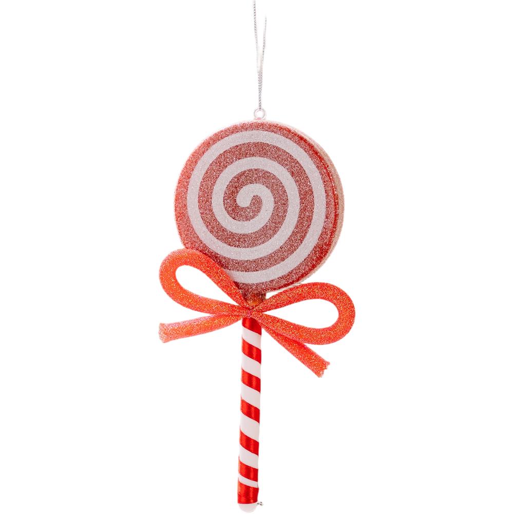 

Elegant Pink Bow Christmas Lollipop Decorations Red Pink Ornaments червоний