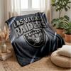 Las Vegas Raiders Flanell Fleece Decke Gemütlich Warm Überwurfdecke für Sofa Bett Reisen Ganzjahresnutzung