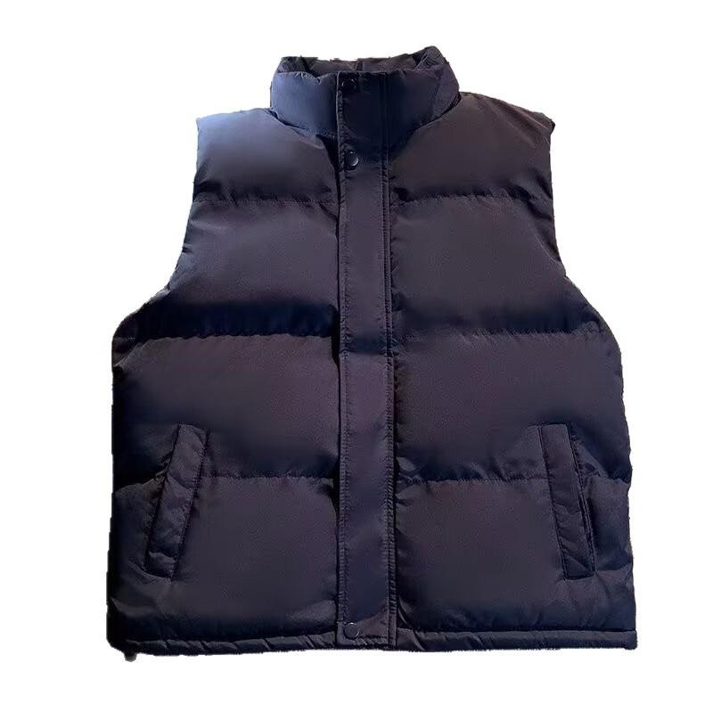 Unisex Korean Casual Solid Vest - Autumn/Winter Warm Sleeveless Down Cotton Outerwear.
