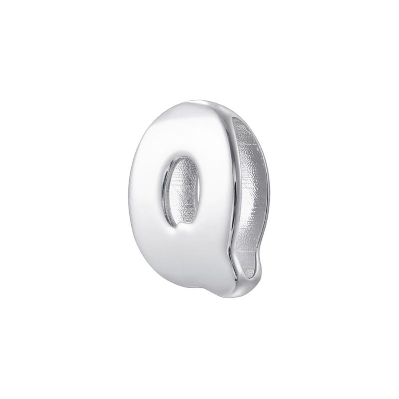 1Pcs Silvery Large/Small Polished Bead Letter Charm Pendant Suitable for Handmade Jewellery Accessories 1 Piece: VZ518