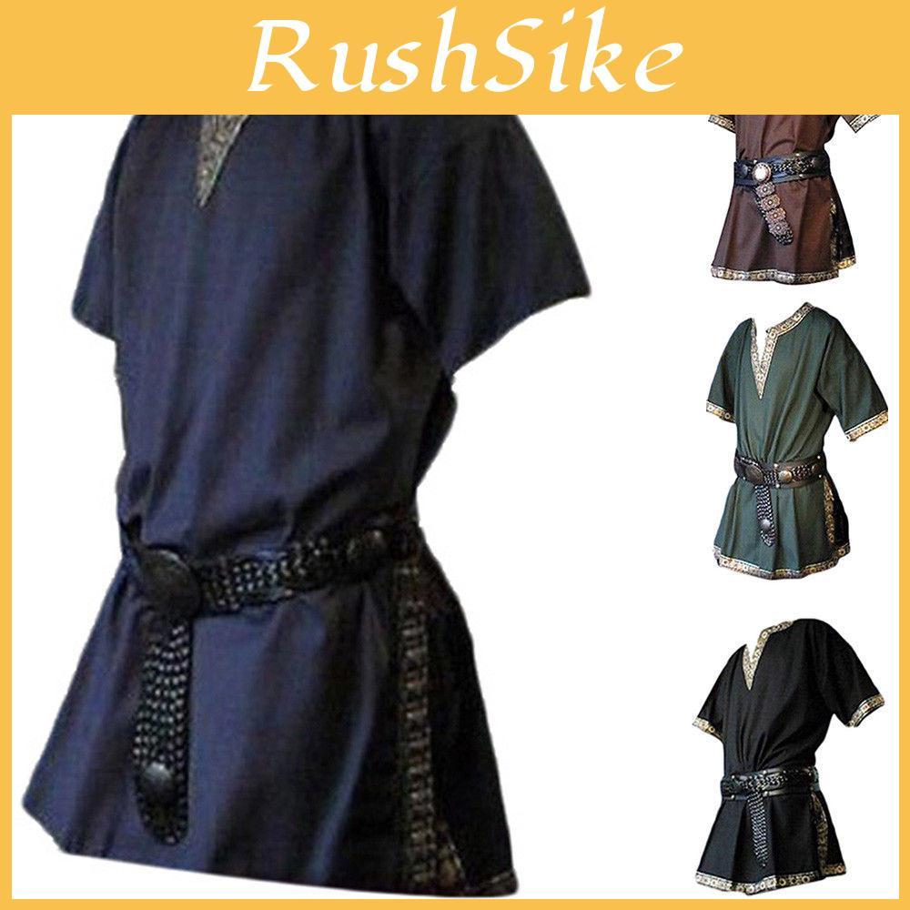 Stylish V-neck Medieval Tunic Top Shirt For Men Perfect For Renaissance Festivals