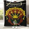 Retro Z-Zelda Cartoon Link Games Flannel Blanket,Ultra Soft Warm Plush Throw for Home Bedroom Bed Sofa Cover Camping Picnic Kid