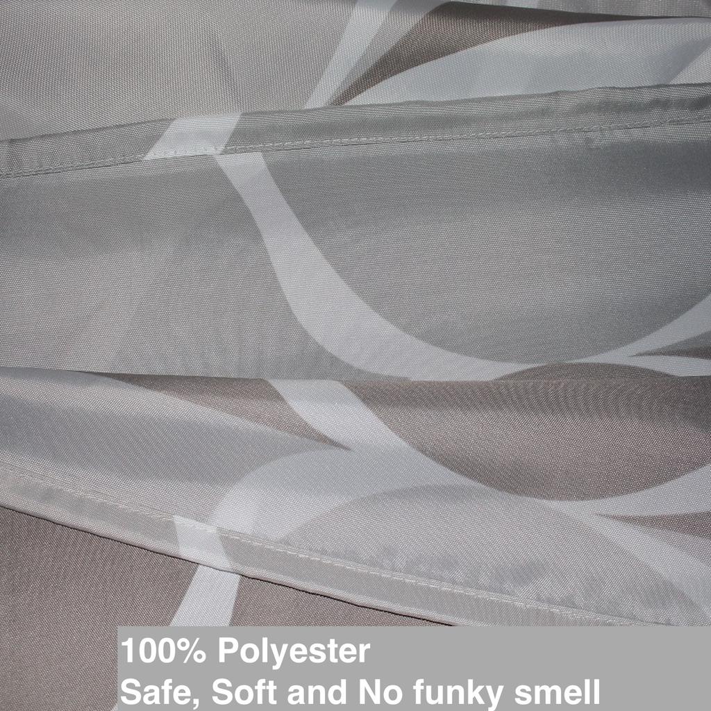 1pc Gray Polyester Shower Curtain with Hooks, Waterproof Bathroom Shower Curtain, Fabric, Machine Washable, 71x71in