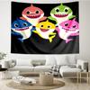 Cartoon Shark Dance Party Tapestry Hanging for Bedroom,Livingroom, Playroom,Decor Art Room Wall Tapestry Holiday and Birthday Gifts