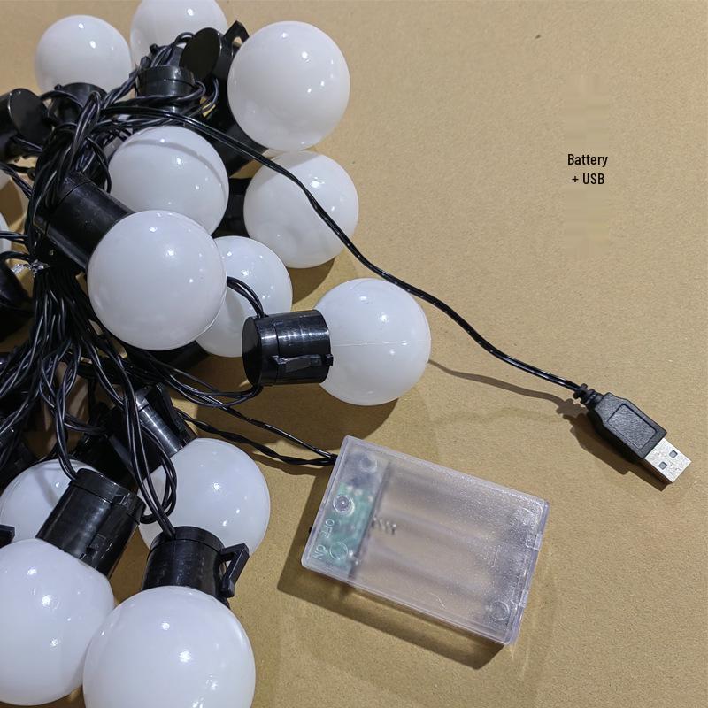 Solar Waterproof LED Heart & Star String Lights for Outdoor Camping & Tent Decoration