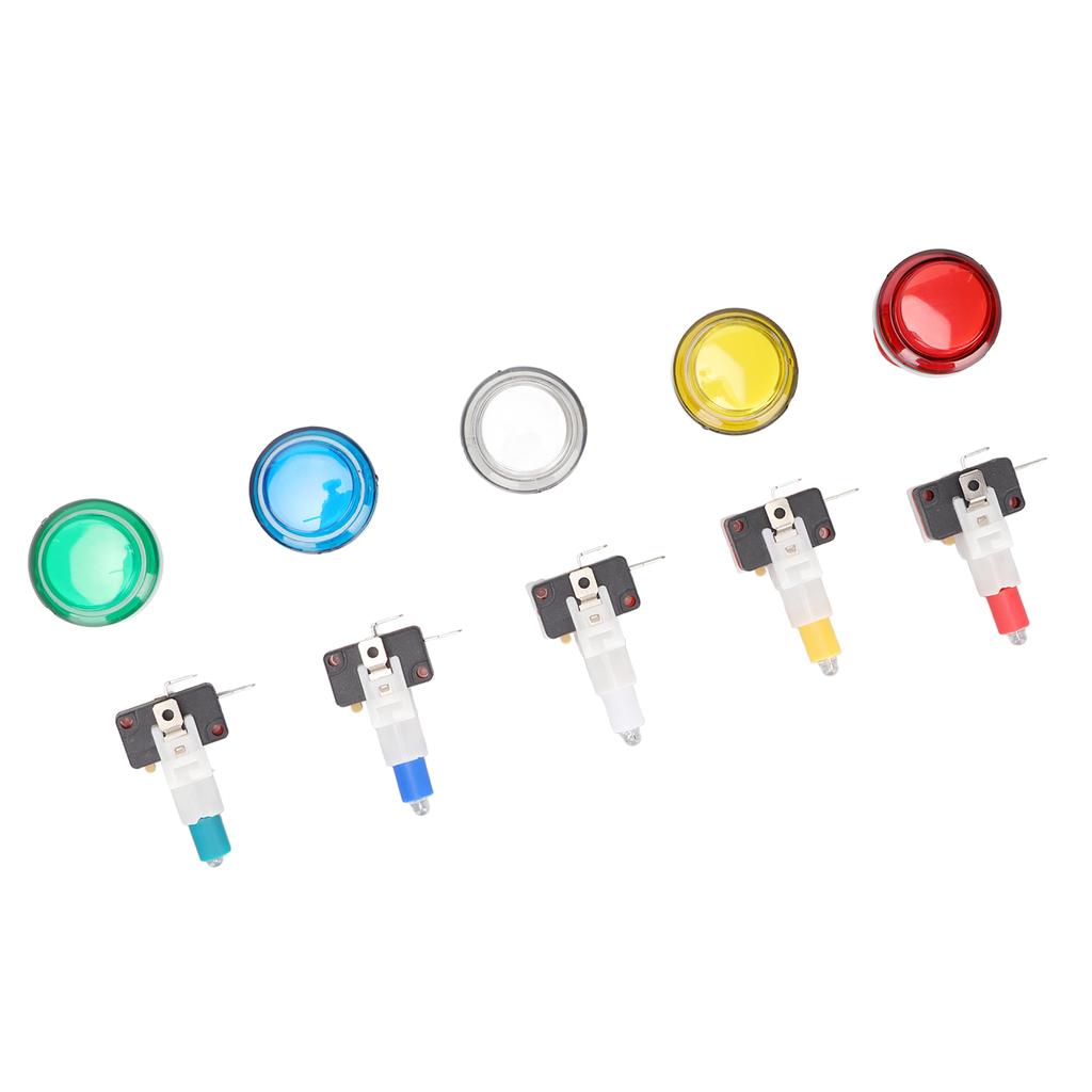 32mm Arcade Game Push Button 5 Colors LED Light Self Reset DIY Arcade Machine Button Switch for