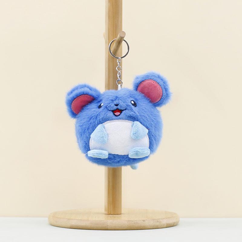 

Adorable Blue Mouse Plush Keychain Cartoon Stuffed Animal Pendant For Bags And Keys Blue Mouse