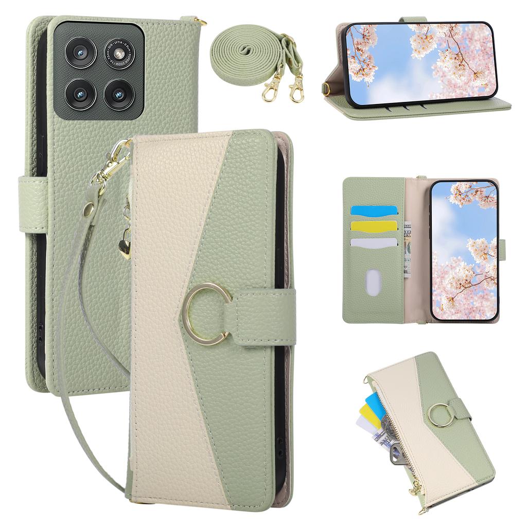 Luxury PU Leather Magnetic Flip Wallet Case for Moto G40 G24 G043 E14 G06 Power Multiple Colors with Lanyard Card Holder Cove