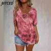 Women's Fashion Casual Short Sleeve V Neck Blouses & Shirts