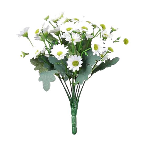

Artificial Flower Cascading Branches Realistic Look Green Leaves Door Basket Wreath UV Resistant Faux Flower Home білий