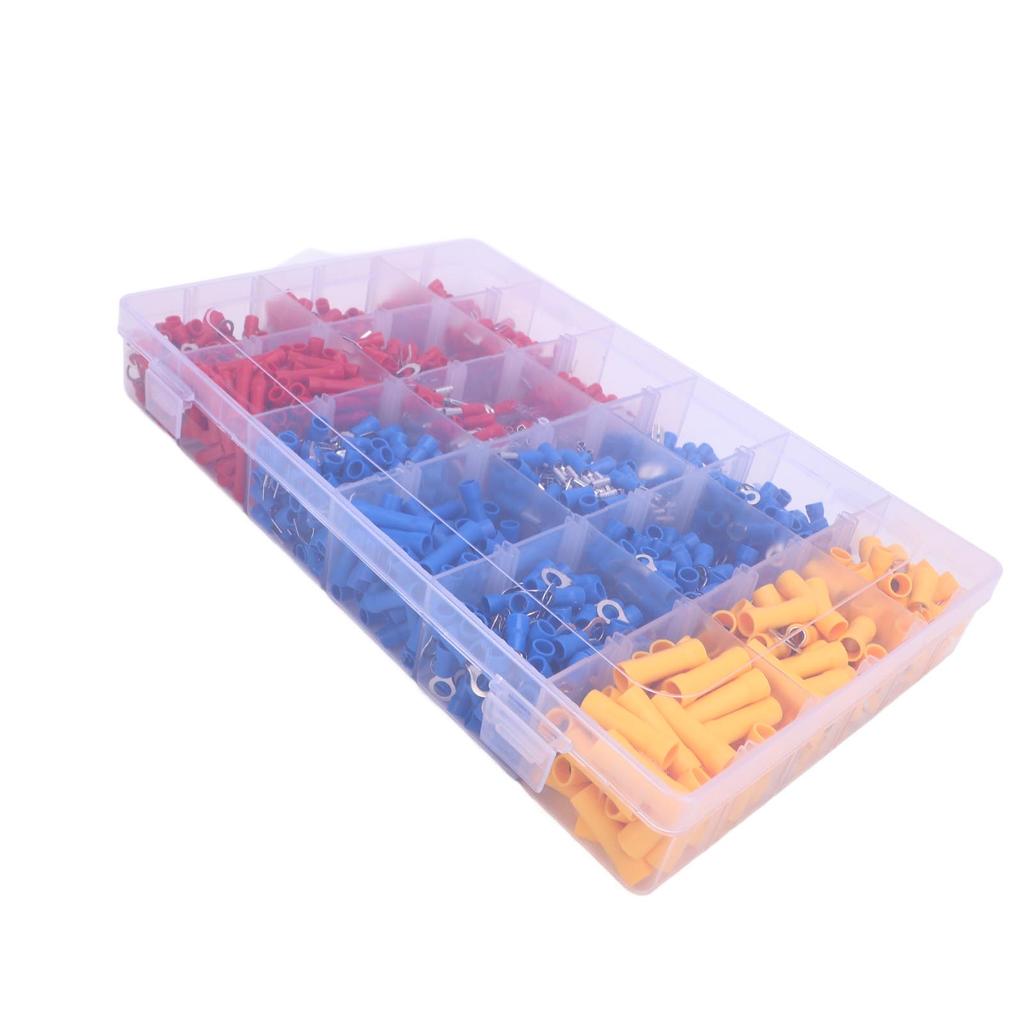 1500Pcs Pre Insulated Wiring Connectors Secure Connection Insulated Wire Crimp Terminals for Marine