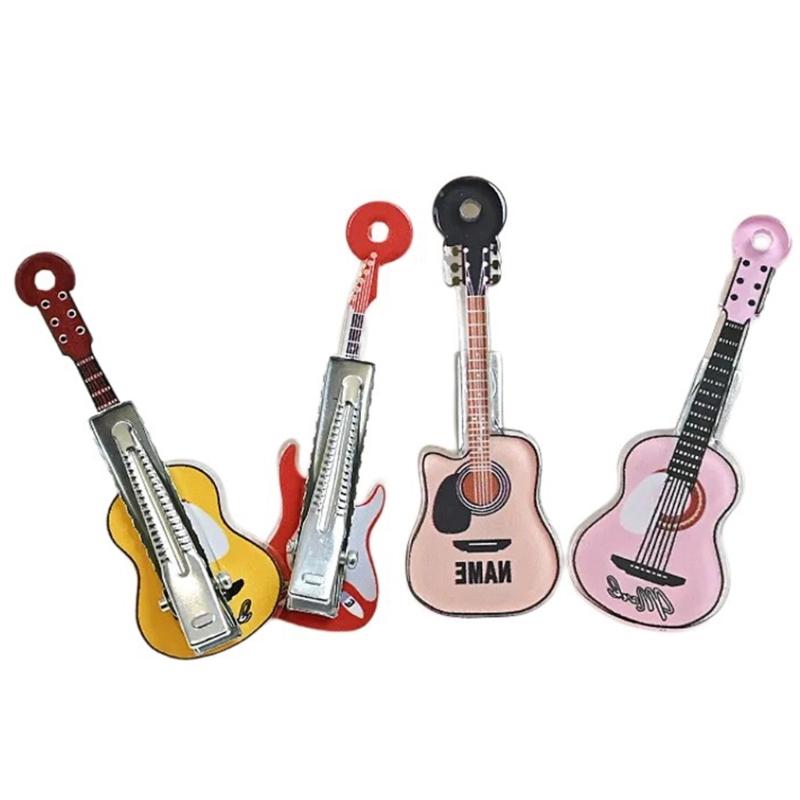 Gitarren Haarnadel für Teenager Elegante Haarspange 2000er Anime Mädchen Niedliche Haarform Dekorationen