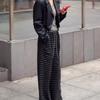 Women's Striped Wide-Leg High-Waisted Pants - Lazy Spring 2025 Korean Style Casual Trousers
