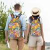 Fashion Cartoon Pokemon Theme Backpack  Mochilas Super Quality Camping Retro Washable Rucksack