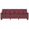 VidaXL 3-Seater Sofa, Seat with Armrests and Backrest, Padded Sofa with Pillows, Living Room Furniture, 359281