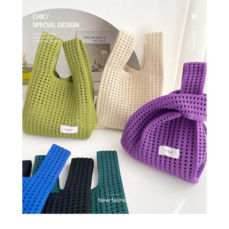 Westentasche Westentasche Trend Gestricktes Hohlnetz Ein-Schulter-Handtasche Handtasche All-Match-Handgelenktasche mit großer Kapazität