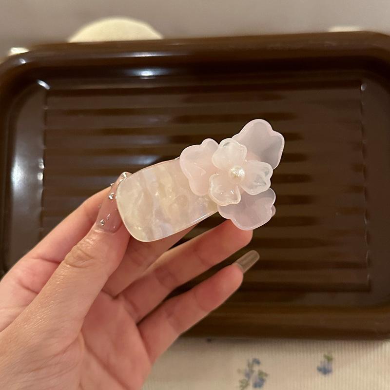 

Простая смола светлый цвет цветок жемчуг заколка для волос модная универсальная заколка-уточка темпераментный головной убор аксессуары для волос продвинутое чувство