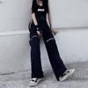 Odnímateľné nohavice Ženy Streetwear s vysokým pásom Sladké Cool Dievčatká Korejská móda Všestranné Ležérne Hip-hop Unisex jarné nohavice