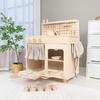 Kids' Wooden Kitchen Playset—Log Style Cooking Toy for Pretend Play