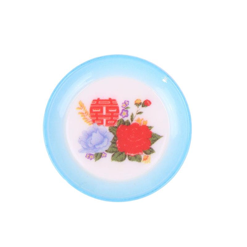 5Pcs Dollhouse Miniature Supplies Chinese Double Happiness Food Plate Miniatures Kitchen Accessory