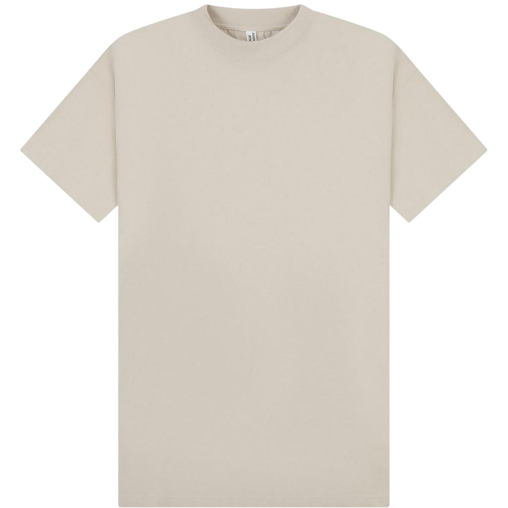 Casual Classics Unisex Erwachsener gekämmte ringgesponnene Baumwolle verlängerter Halsausschnitt langes Oversize-T-Shirt