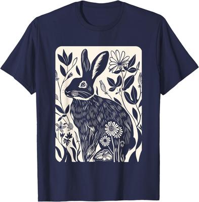 Easter Rabbit Flowers Nature Bunny Lovers T-Shirt