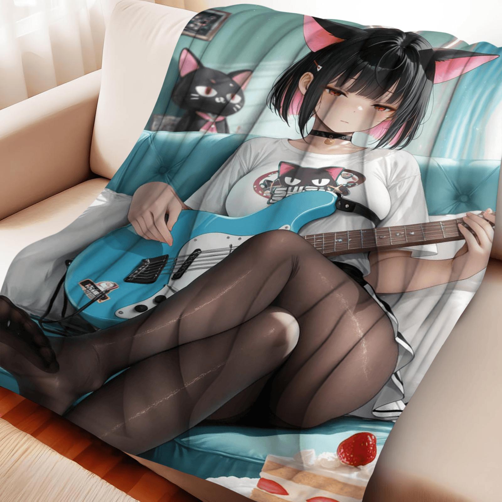 

Anime Character Fleece Blanket Blue Archive Design - Flannel Plush Throw Lightweight Comfortable for Home Travel 130X150CM