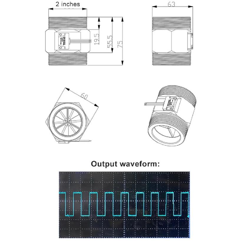 Intelligent flowmeter Table 1-inch water flow sensor measuring flow temperature flow velocity integrated flowmeter