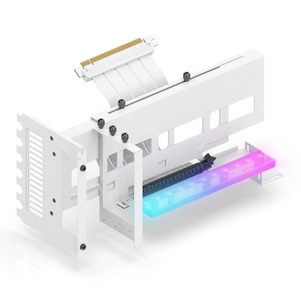 Universal Vertical GPU Holder PCIe 4.0 x16 Kit Riser ATX Case 5V 3PIN ARGB Video Card Holder Graphics Card Steering Bracket