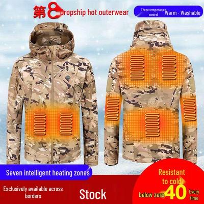 Lightweight Hooded Heated Softshell Windbreaker – Washable Heating Jacket