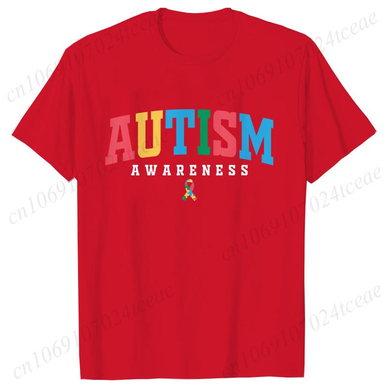 Autism Awareness T-shirts for Women Clothing Retro Autism Awareness Month Shirts Female T-Shirt Harajuku Graphic Y2k Tops
