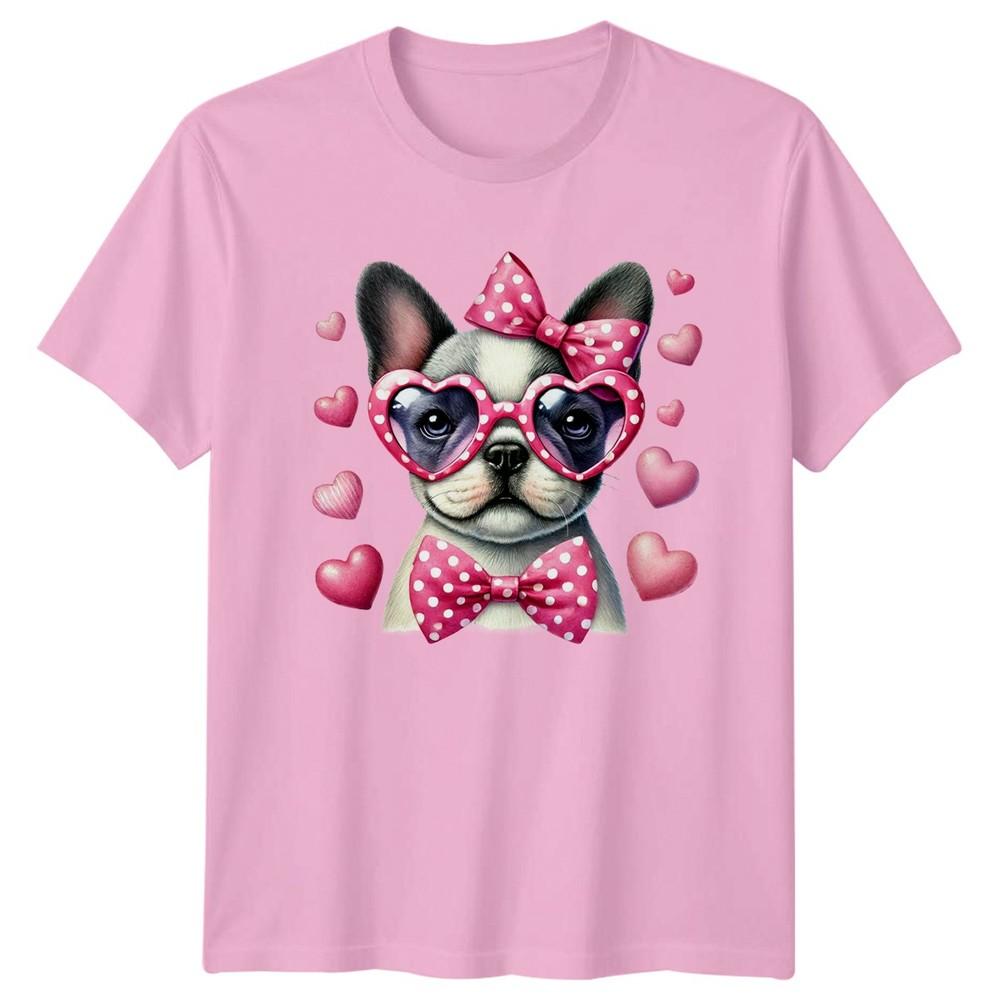 French Bulldog Puppy Wearing Pink Unisexs TShirt Frenchie Dog Lover Pets
