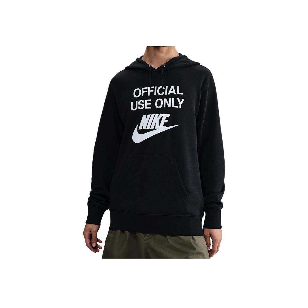 Nike Club SS25 Comfortable Fashion Letter Long Sleeve Sweatshirt Men sweatshirt Black IB8409-010