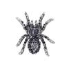 Vintage Style Overcoat Brooch Shining Rhinestones Decor Spider Shape Shawl Scarf Pin Men Suit Coat Simple Badge Fashionable Accessories