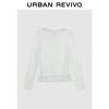UR Women's Lace Embroidered V-Neck T-Shirt