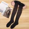 Retail Packaging 1D Ultra Thin Transparent Thigh High Stockings Women Sexy Contrast Color Rib Cut Edge Elastic Nylon Medias