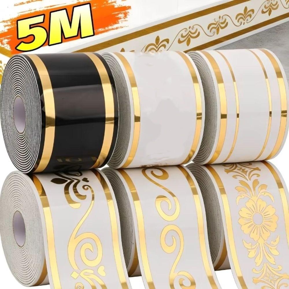 Waterproof Wall Border Flexible Baseboard Trim Border Decorative Strip Living Room