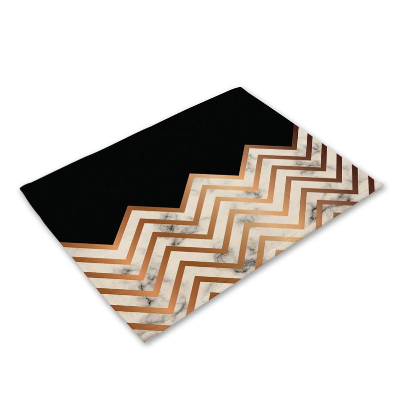 Domácí dekorace Lněné prostírání na jídelní stůl Luxusní severský geometrický vzor Kuchyňská podložka 40x30cm Podložky pod hrnky Podložky pod misky Podložka pod šálek