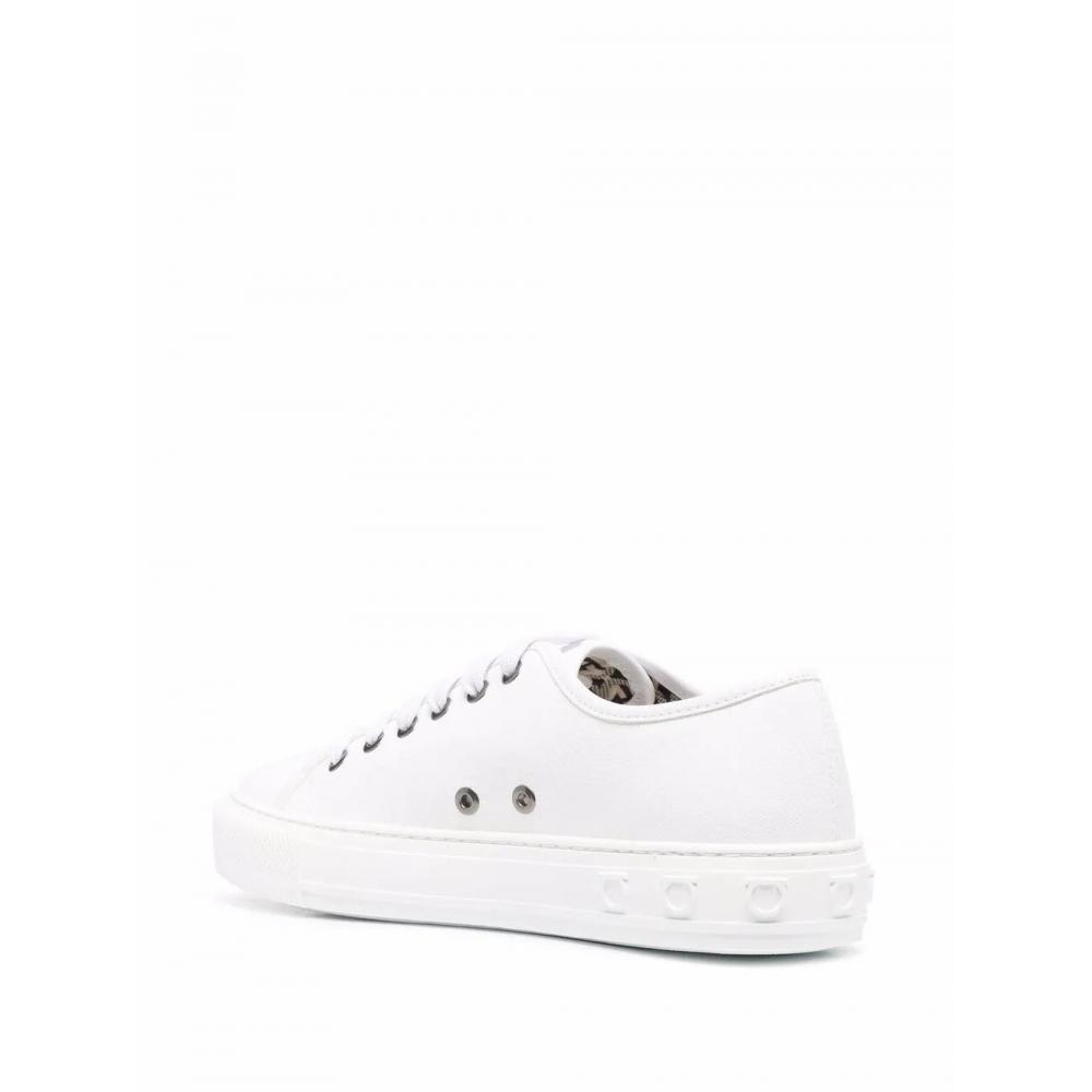 Salvatore Ferragamo Ferragamo Embossed Logo Low Top Sneakers White